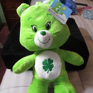 Care Bears Plush 12" Good Luck Bear NWT